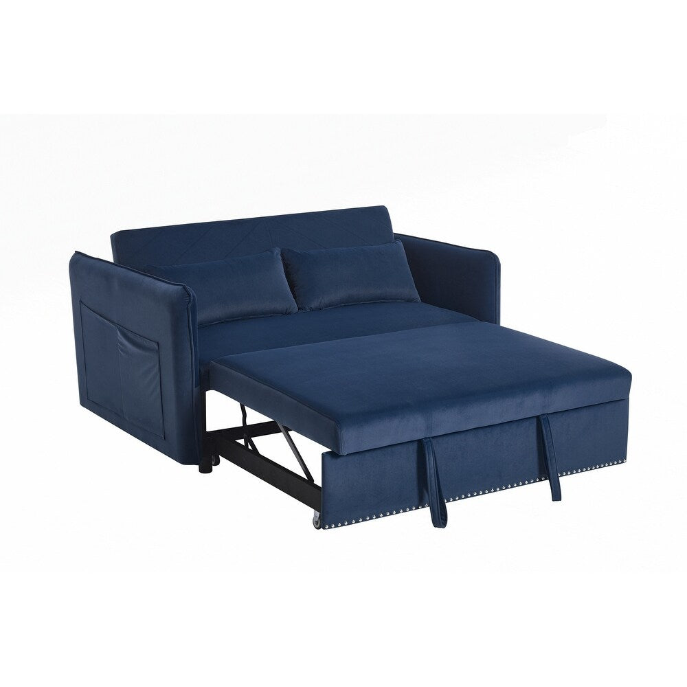 55 petits canapés causeuse en velours avec 2 coussins et dossier inclinable - 2 places