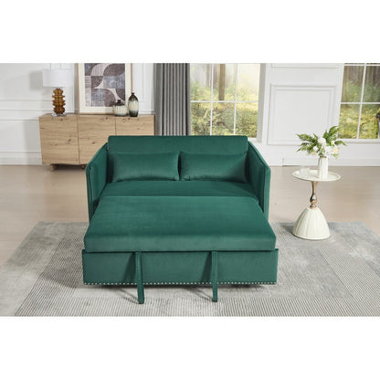 55 petits canapés causeuse en velours avec 2 coussins et dossier inclinable - 2 places