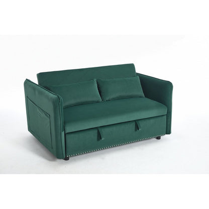 55 petits canapés causeuse en velours avec 2 coussins et dossier inclinable - 2 places