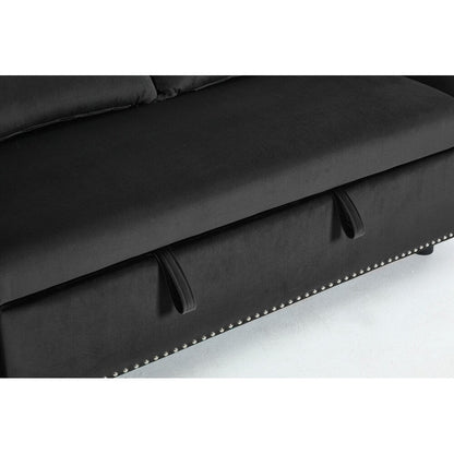 55 petits canapés causeuse en velours avec 2 coussins et dossier inclinable - 2 places