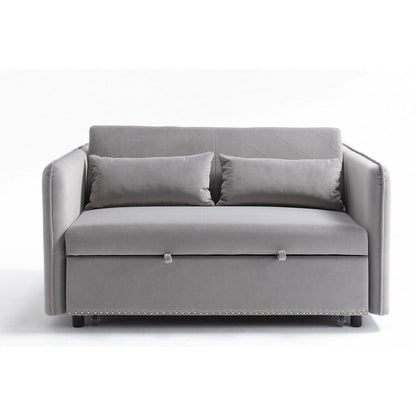 55 petits canapés causeuse en velours avec 2 coussins et dossier inclinable - 2 places