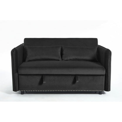 55 petits canapés causeuse en velours avec 2 coussins et dossier inclinable - 2 places