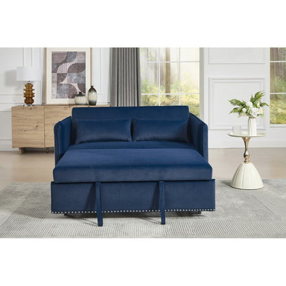 55 petits canapés causeuse en velours avec 2 coussins et dossier inclinable - 2 places