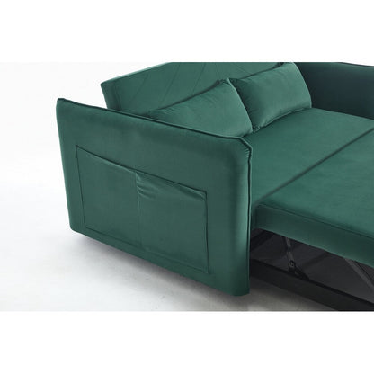 55 petits canapés causeuse en velours avec 2 coussins et dossier inclinable - 2 places