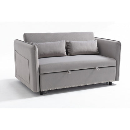 55 petits canapés causeuse en velours avec 2 coussins et dossier inclinable - 2 places