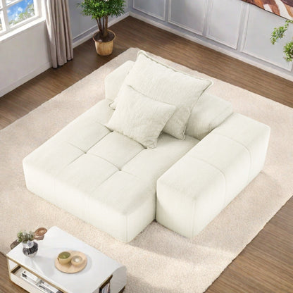 Canapé 2 places en mousse 56,7 avec 2 coussins pour salon et chambre