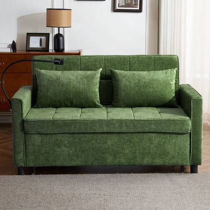 Canapé-lit gigogne en chenille de 56,9 W avec ports USB