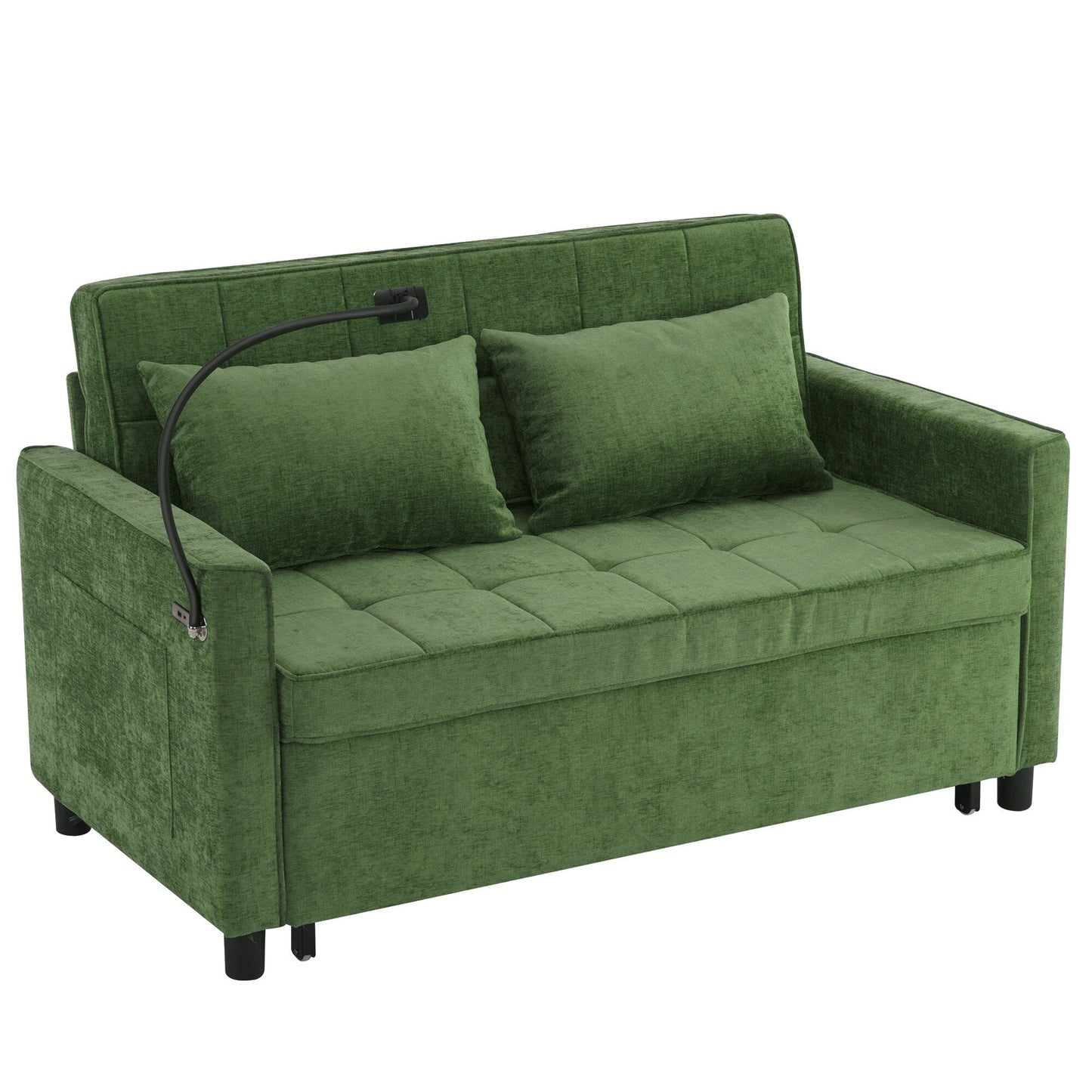 Canapé-lit gigogne en chenille de 56,9 W avec ports USB