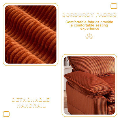 Fauteuil surdimensionné de 56,9 W avec ottoman, fauteuil de lecture pour chambre à coucher, canapé-lit inclinable moderne surdimensionné