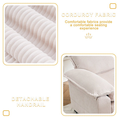 Fauteuil surdimensionné de 56,9 W avec ottoman, fauteuil de lecture pour chambre à coucher, canapé-lit inclinable moderne surdimensionné