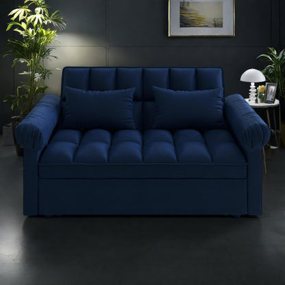 Canapé-lit 2 places en mousse de 56 pouces avec lit gigogne et dossier réglable