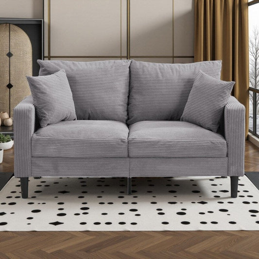 Canapé causeuse en velours côtelé 57,9 avec cadre en bois, éponge haute résilience et design compact