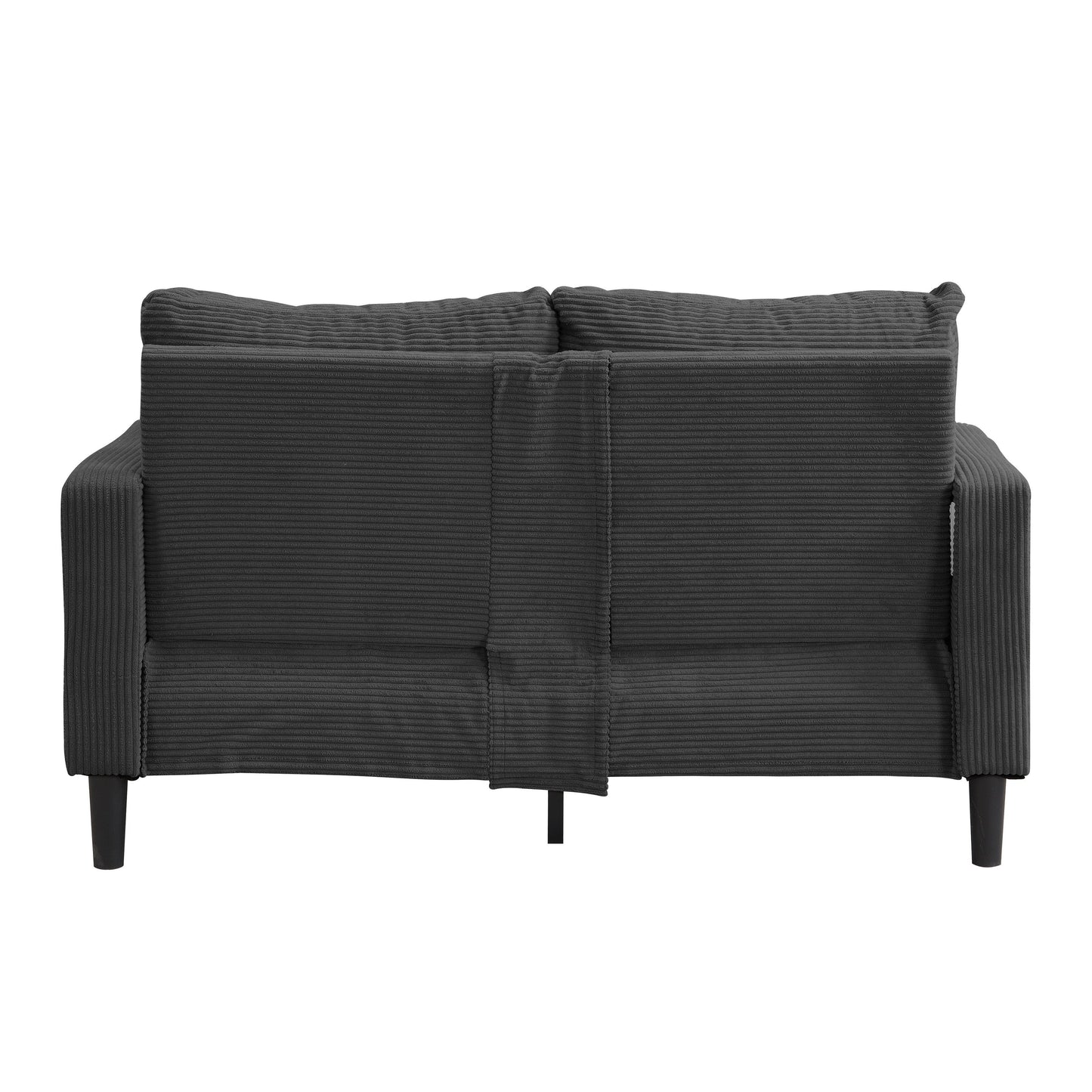 Canapé causeuse en velours côtelé 57,9 avec cadre en bois, éponge haute résilience et design compact