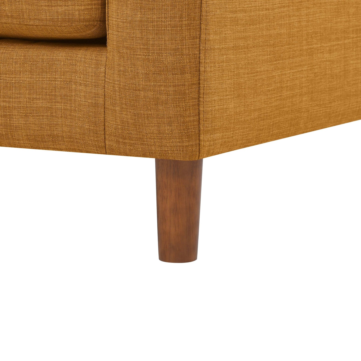 Causeuse en tissu avec pieds en bois - 34 P x 57 L x 33,5 H