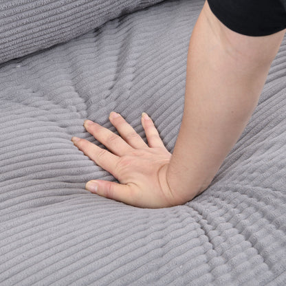 Canapé moderne rembourré avec 2 oreillers et coussin en mousse haute densité, cadre en bois pour le salon et le bureau.