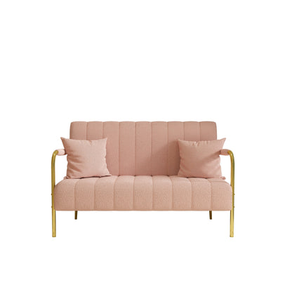 Canapé en polaire rose doux - 29,92 x 58,66 x 31,89
