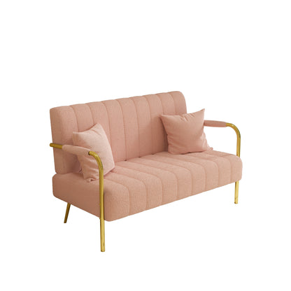 Canapé en polaire rose doux - 29,92 x 58,66 x 31,89