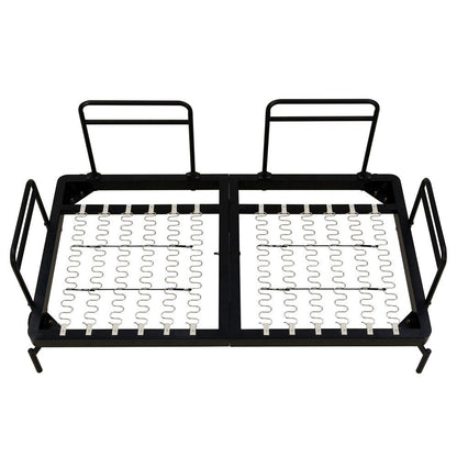 Canapé 2 places moderne de 59 pouces avec ports USB flexibles et accoudoirs cylindriques