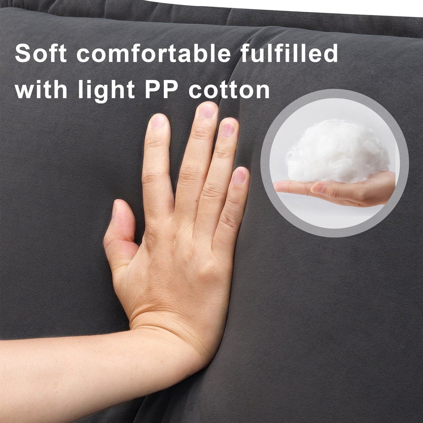 [VIDÉO fournie][Nouveau]Canapé sectionnel moderne en forme de U 109,8 x 55,9 avec coussins de taille, canapé symétrique rembourré 6 places