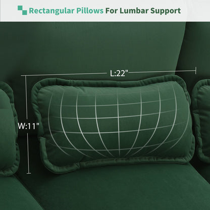 [VIDÉO fournie][Nouveau]Canapé sectionnel moderne en forme de U 109,8 x 55,9 avec coussins de taille, canapé symétrique rembourré 6 places