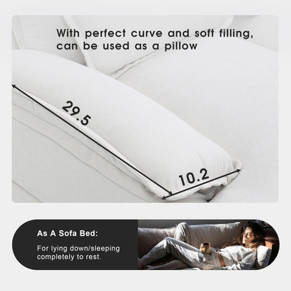 [VIDÉO fournie][Nouveau]Canapé sectionnel moderne en forme de U 109,8 x 55,9 avec coussins de taille, canapé symétrique rembourré 6 places