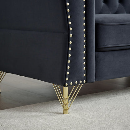 Canapé Chesterfield en velours 60.2