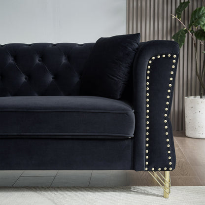 Canapé Chesterfield en velours 60.2