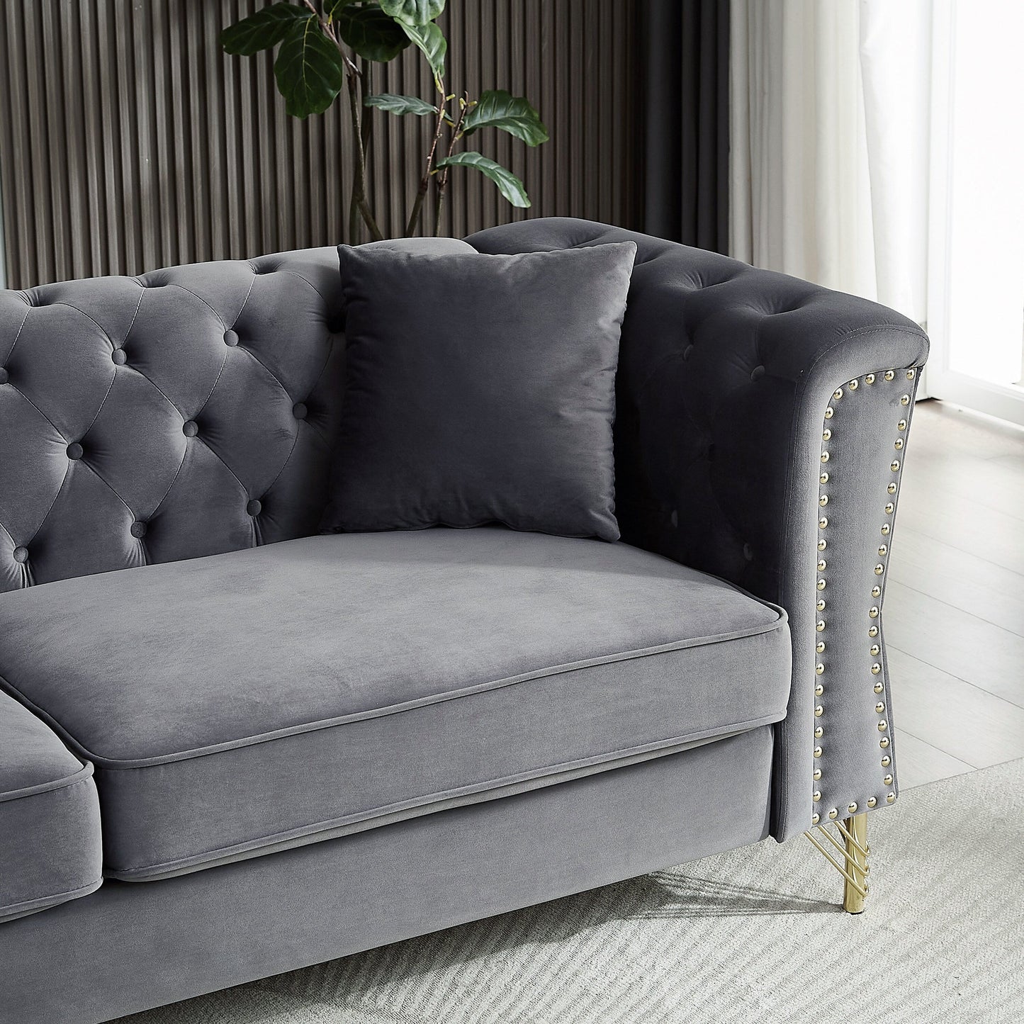 Canapé Chesterfield en velours 60.2