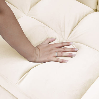 Canapé-lit convertible 3 en 1 en velours à 64,96 $ avec dossier réglable, poche de rangement et capacité de charge de 500 lb