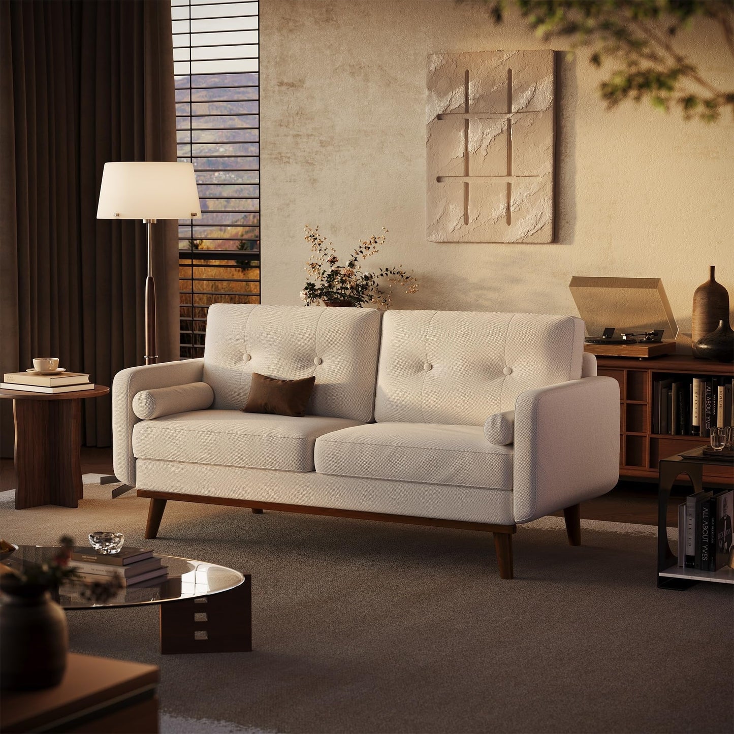 Canapé 64 places, canapé moderne du milieu du siècle, canapés confortables pour le salon