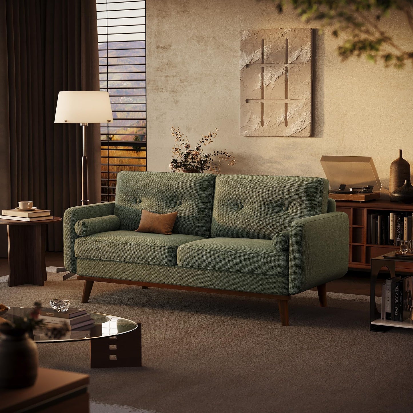 Canapé 64 places, canapé moderne du milieu du siècle, canapés confortables pour le salon