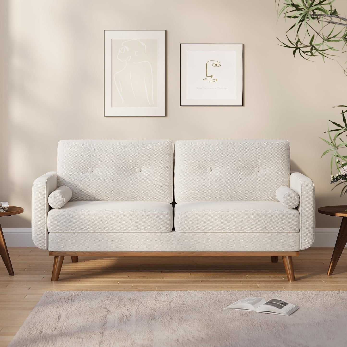 Canapé 64 places, canapé moderne du milieu du siècle, canapés confortables pour le salon