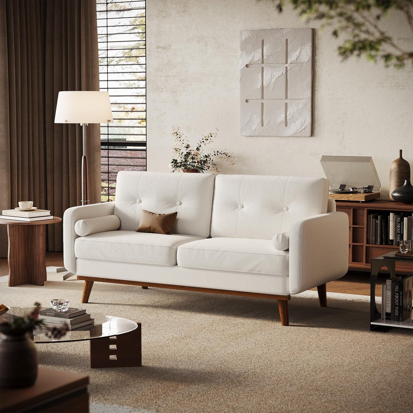 Canapé 64 places, canapé moderne du milieu du siècle, canapés confortables pour le salon