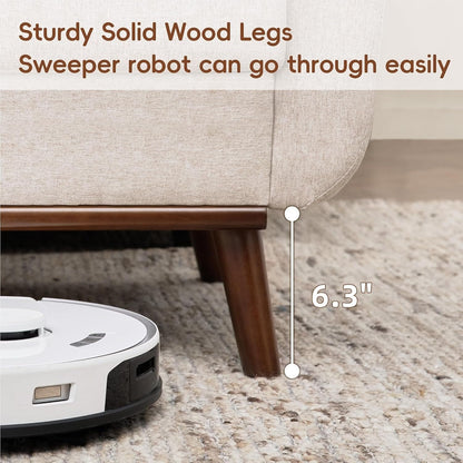 Canapé d'angle capitonné style Mid-Century 65,2 po pour salon et chambre, montage facile (beige)