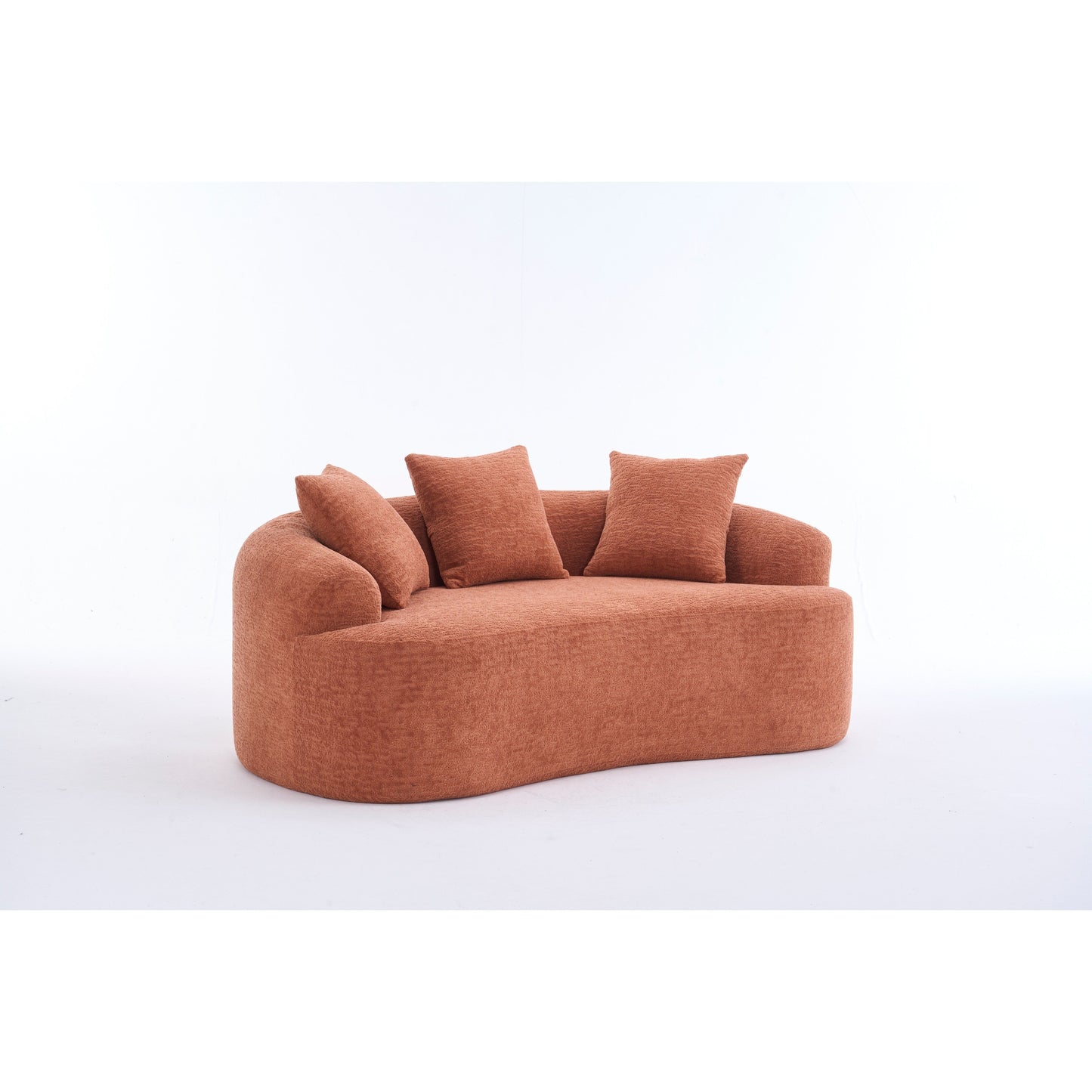 Canapé 2 places en chenille 65 avec assemblage facile, coussin mi-ferme et capacité de charge de 136 kg