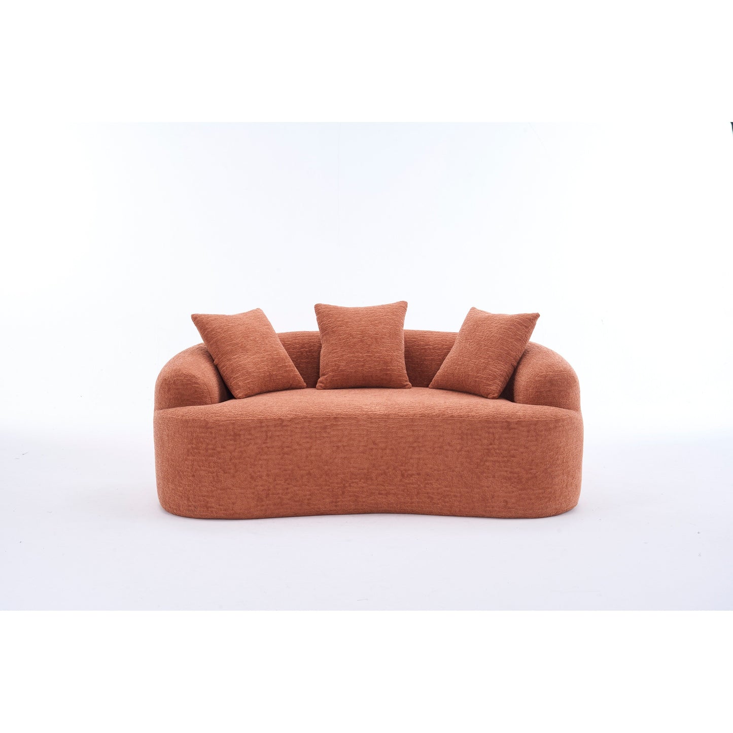 Canapé 2 places en chenille 65 avec assemblage facile, coussin mi-ferme et capacité de charge de 136 kg