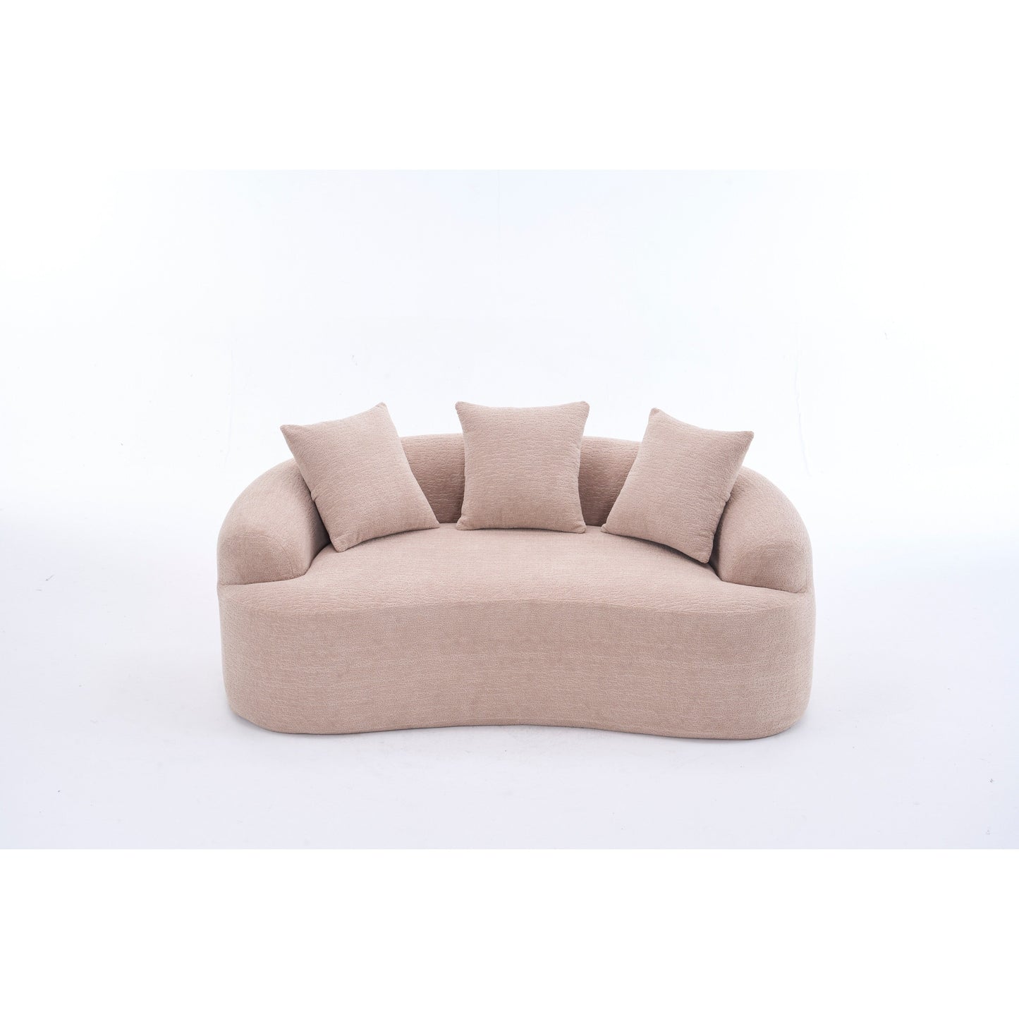 Canapé 2 places en chenille 65 avec assemblage facile, coussin mi-ferme et capacité de charge de 136 kg