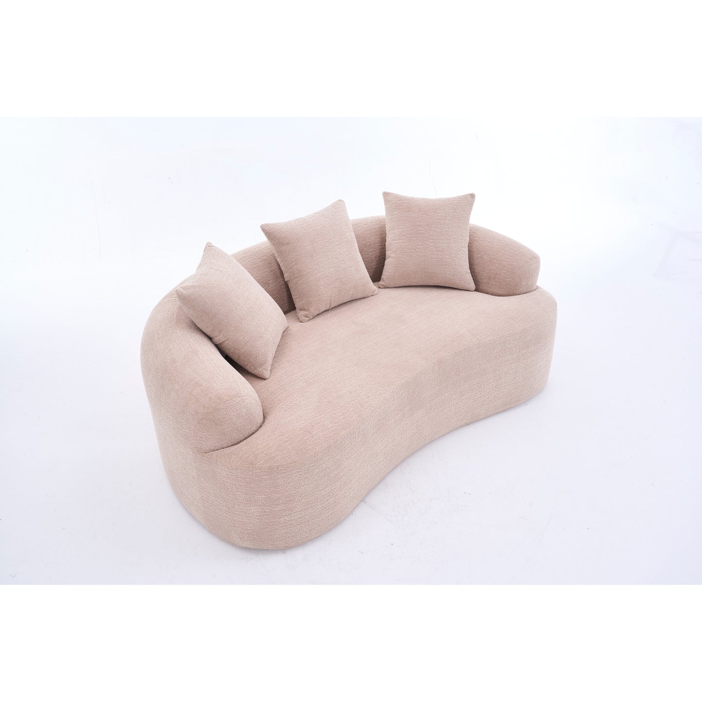 Canapé 2 places en chenille 65 avec assemblage facile, coussin mi-ferme et capacité de charge de 136 kg