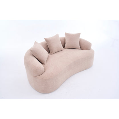 Canapé 2 places en chenille 65 avec assemblage facile, coussin mi-ferme et capacité de charge de 136 kg