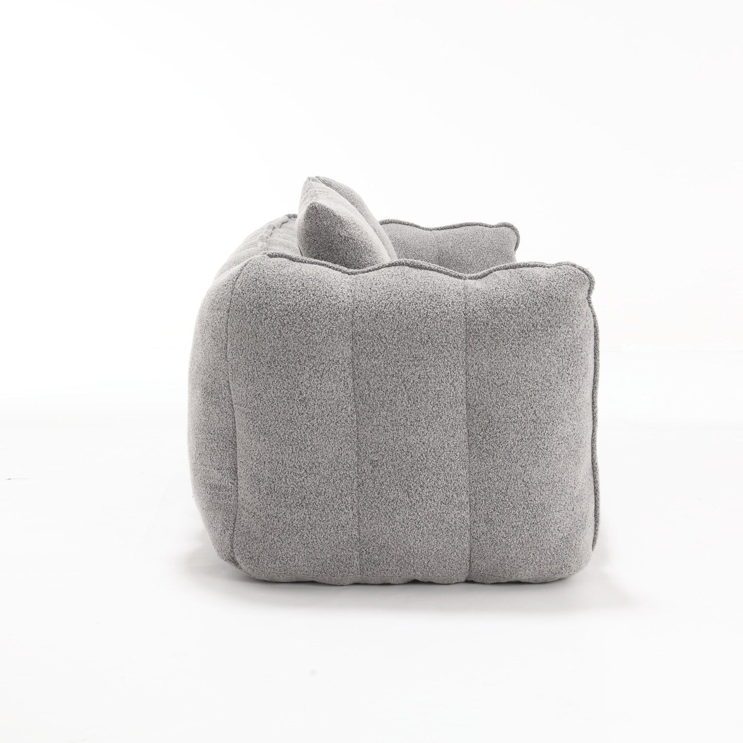 Pouf carré en chenille de 66 pouces avec noyau en mousse haute résilience, accoudoirs et poignée