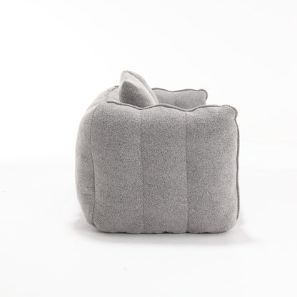 Pouf carré en chenille de 66 pouces avec noyau en mousse haute résilience, accoudoirs et poignée