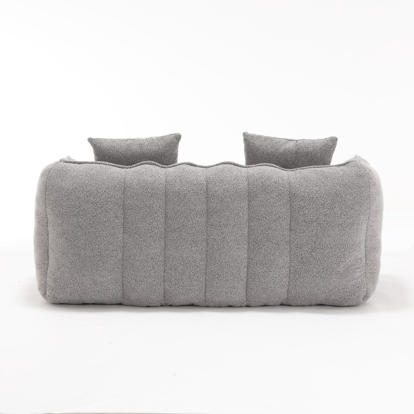 Pouf carré en chenille de 66 pouces avec noyau en mousse haute résilience, accoudoirs et poignée