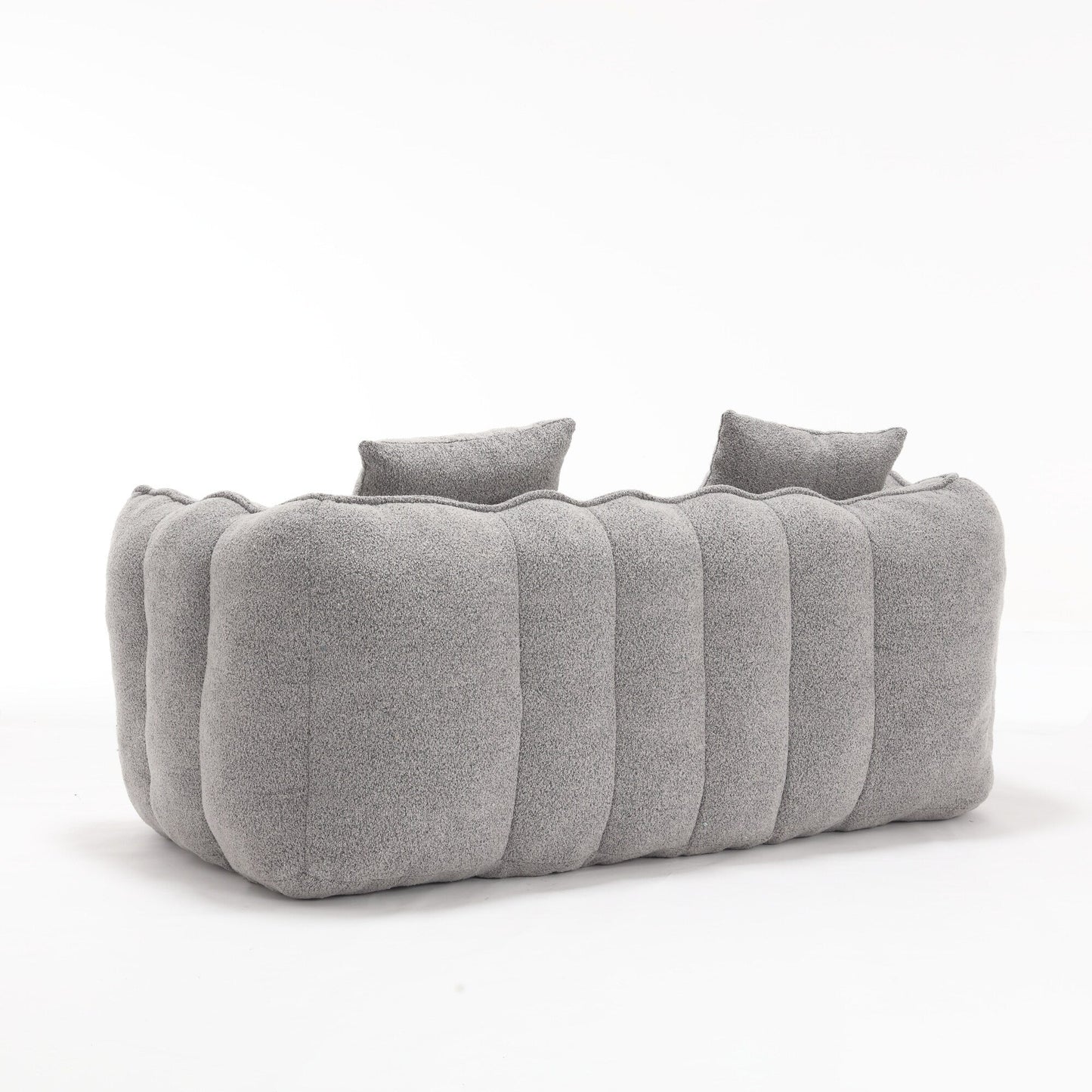 Pouf carré en chenille de 66 pouces avec noyau en mousse haute résilience, accoudoirs et poignée