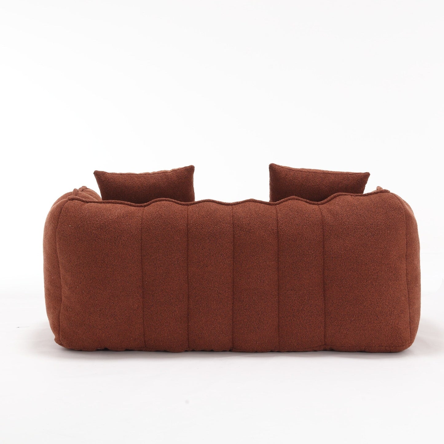 Pouf carré en chenille de 66 pouces avec noyau en mousse haute résilience, accoudoirs et poignée