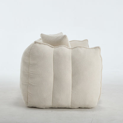 Pouf carré en chenille de 66 pouces avec noyau en mousse haute résilience, accoudoirs et poignée