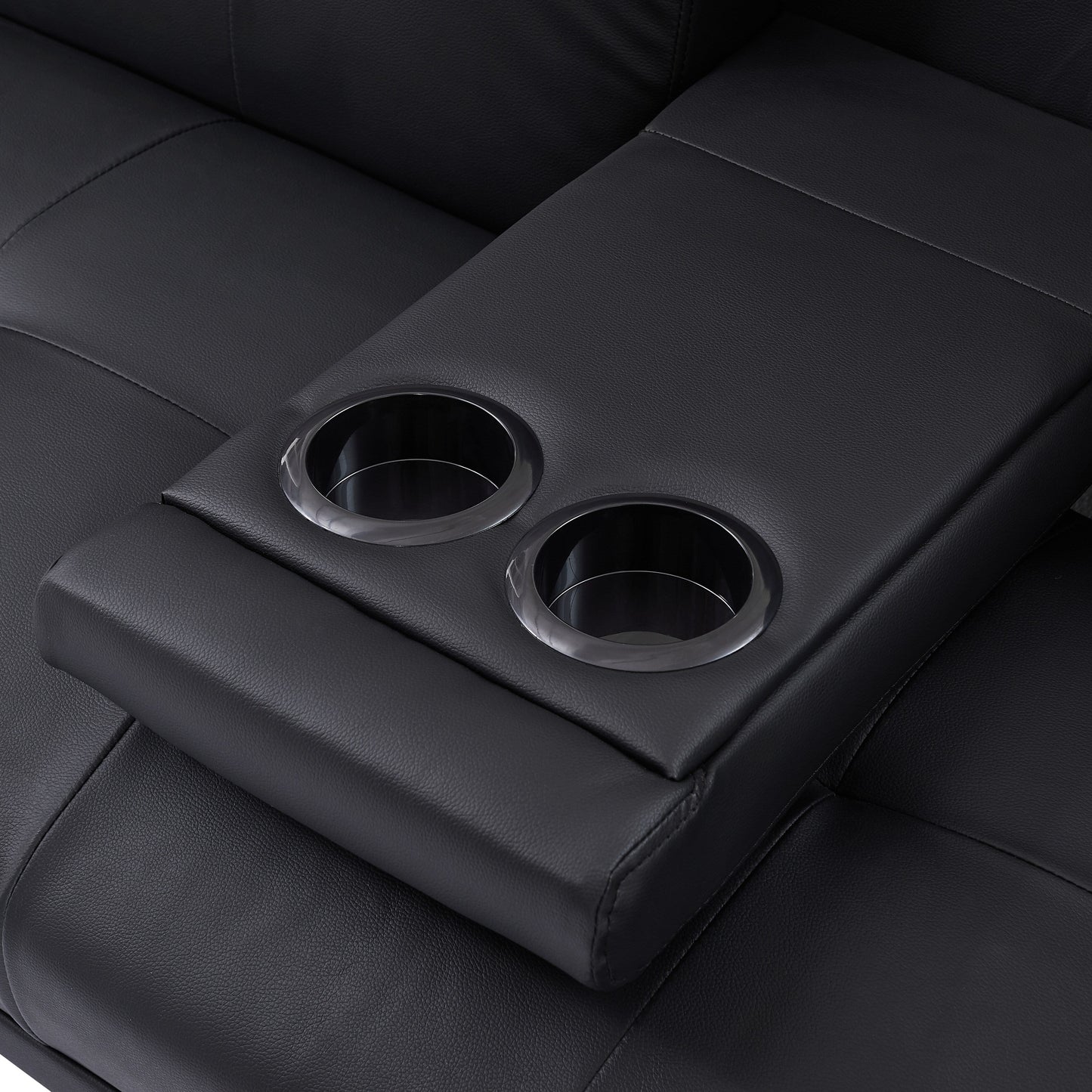 Canapé-lit pliant 66 places avec pieds en métal argenté et porte-gobelet pour salon