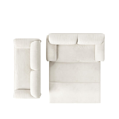 Canapé-lit gigogne Queen 66 pouces, canapé-lit convertible 3 en 1 avec rangement latéral, causeuse-lit multifonction en velours