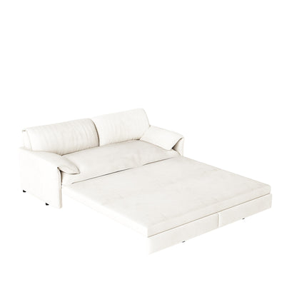 Canapé-lit gigogne Queen 66 pouces, canapé-lit convertible 3 en 1 avec rangement latéral, causeuse-lit multifonction en velours