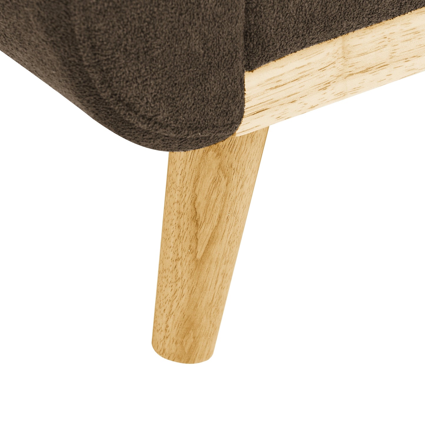 Canapé causeuse capitonné moderne du milieu du siècle de 67,7 po de large avec pieds en bois