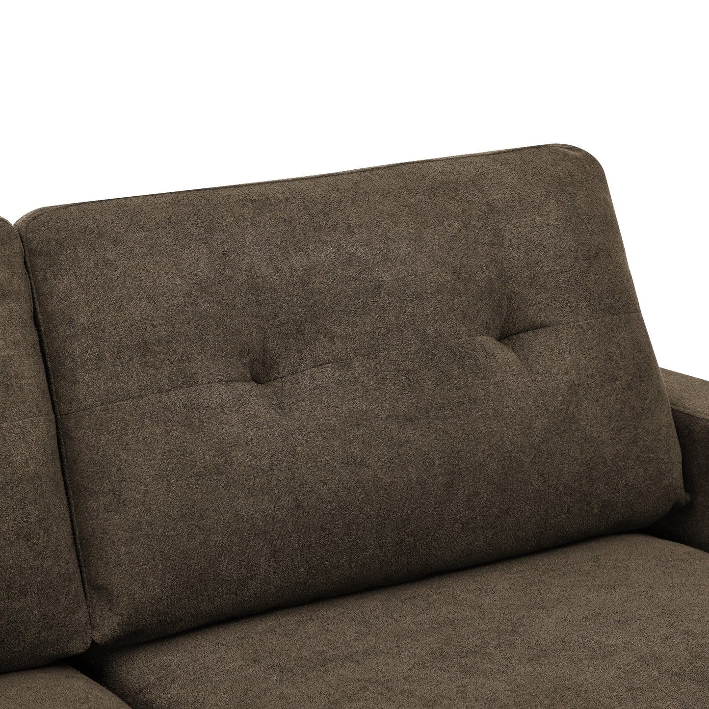 Canapé causeuse capitonné moderne du milieu du siècle de 67,7 po de large avec pieds en bois